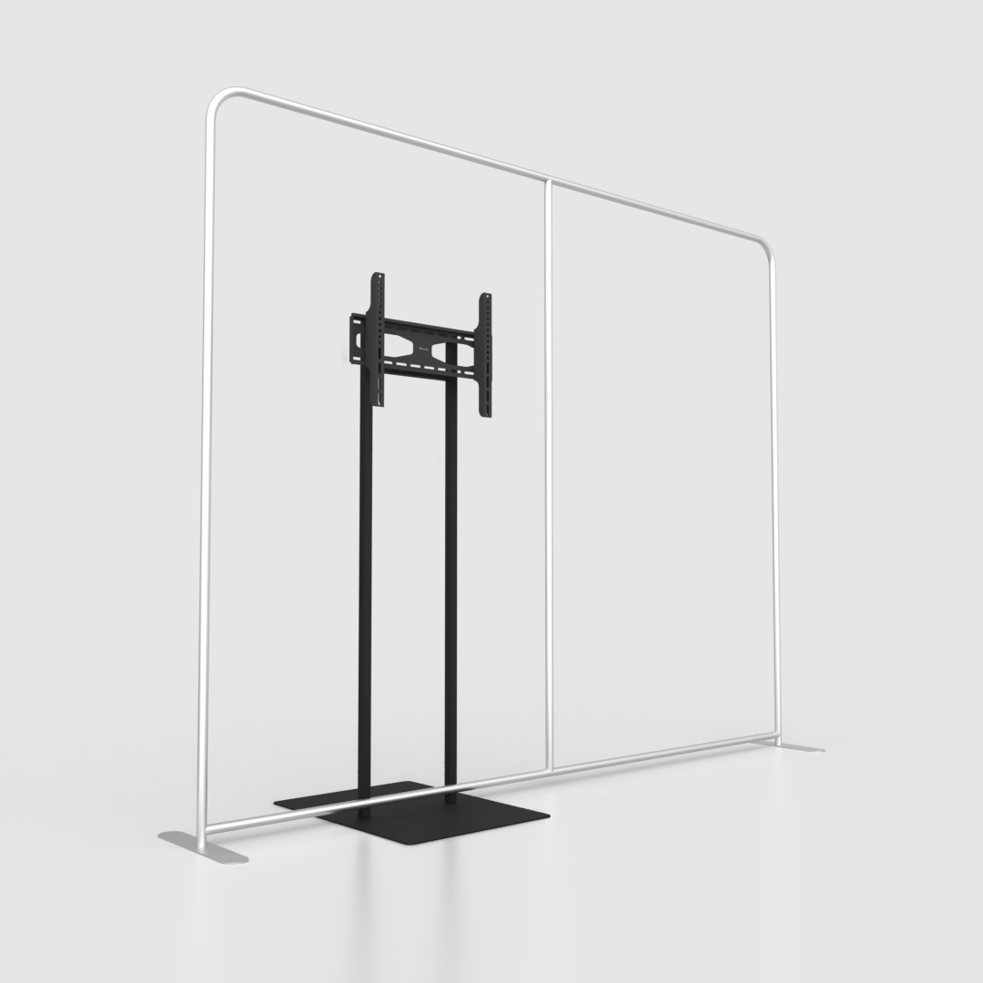 TV stand,แบคดรอป,ทีวี,แบคดรอปผ้า,ออกบูธ,จัดบูธ,ผ้าพิมพ์ลาย