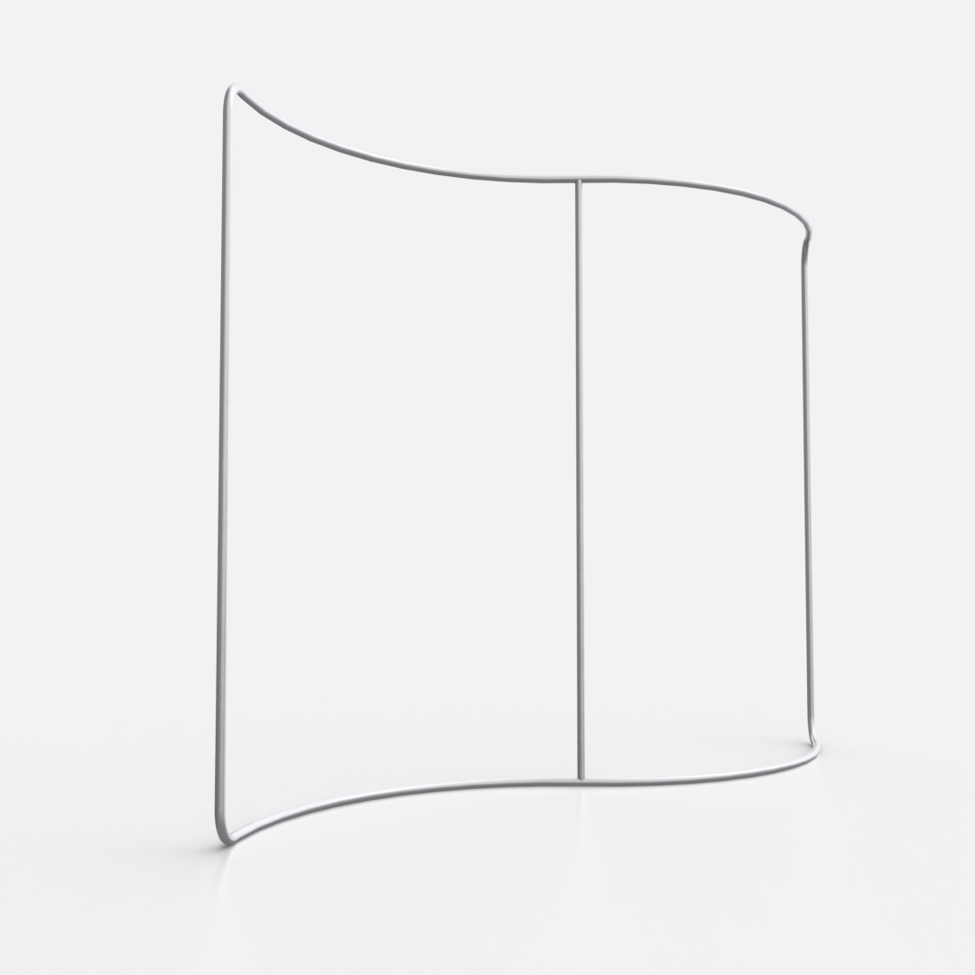 โครงอลูมเนียม fabric backdrop, tension,แบคดรอปผ้า,s shape,ออกบูธ,จัดบูธ,ผ้าพิมพ์ลาย