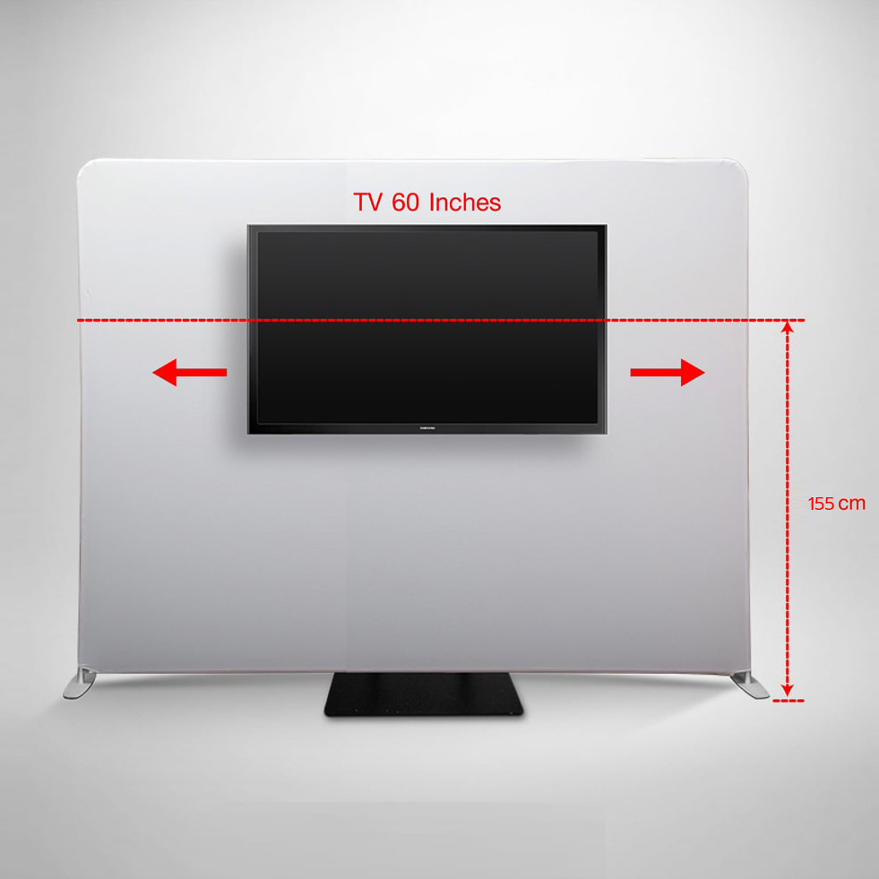 ขาตั้งทีวี,TVstand,backdropผ้า,แบคดรอปผ้า,ออกบูธ,จัดบูธ,ผ้าพิมพ์ลาย