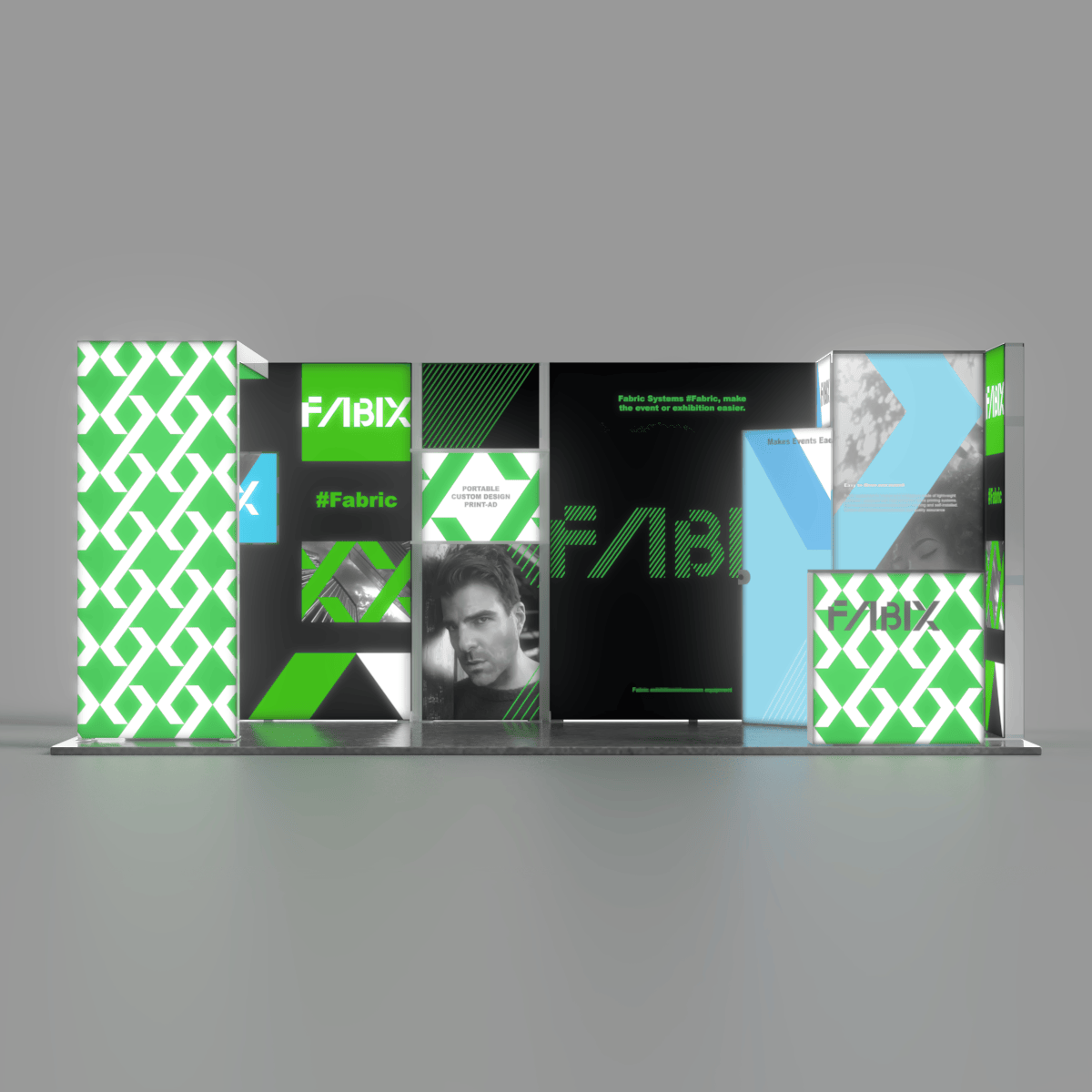 plastic frame lightbox booth with storage front